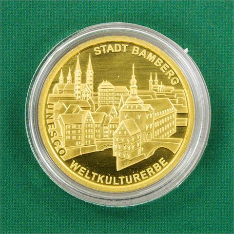 BRD/GOLD - 100 Euro 2004 F, Bamberg, als Gold-Numisblatt,