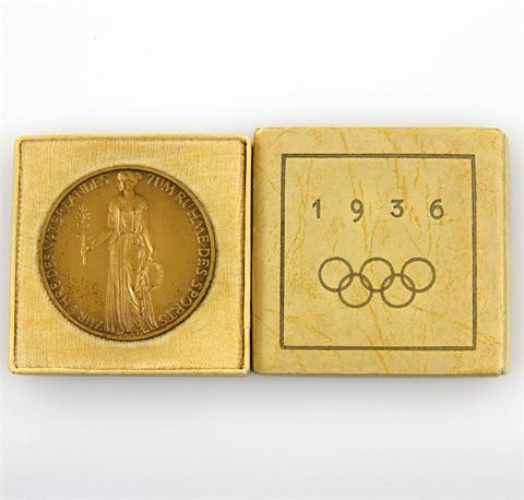 Olympische Spiele Berlin 1936 - Bronzenmedaille im Etui,