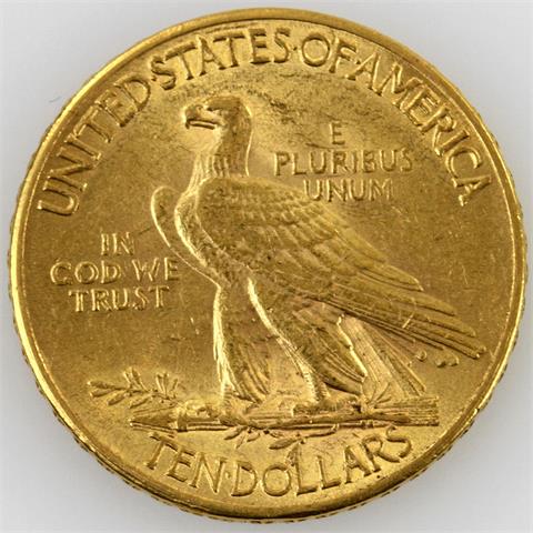 USA - 10 Dollars, Indian Head, 1912,