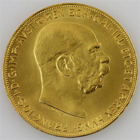 Österreich - 100 Kronen 1915, Franz Joseph, Neuprägung,