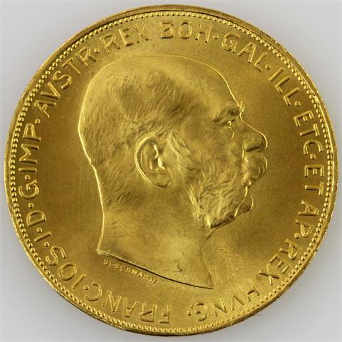 Österreich - 100 Kronen 1915, Franz Joseph, Neuprägung,