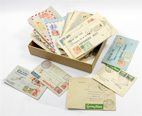 Briefmarken - Flugpost Südamerika, 30er Jahre, ca. 65 Belege, dabei viel Einschreiben, Diplomatenpost und Post ins Ausland.