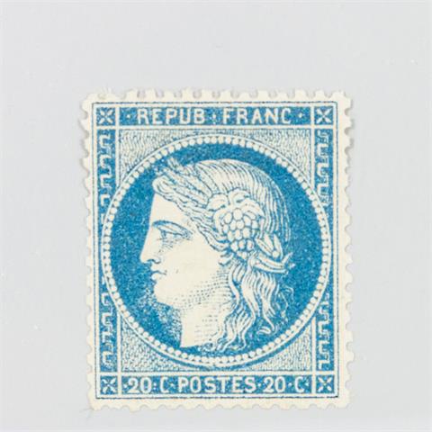 Frankreich, Republik - 1870, 20 C. Ceres, Halsschatten in Punkten,