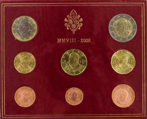 Vatikan - Kursmünzensatz 2008, Pontifikat Benedikt XVI.,