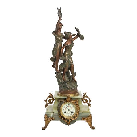 FRANKREICH Figuren-Pendule, wohl um 1840/50