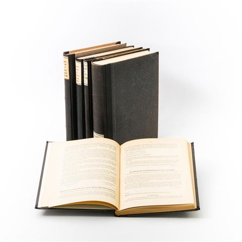 Nachkriegszeit - Bücherkonvolut: 5 Bände 'Amtsblatt des Kultministeriums' von Württemberg,