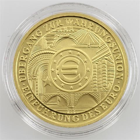 BRD/GOLD - 100 Euro 2002 F, Währungsunion,