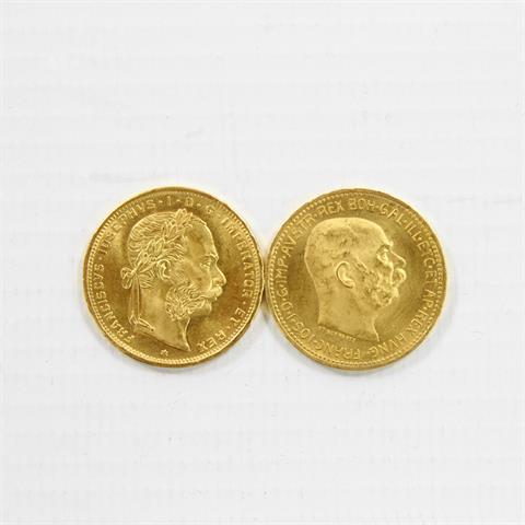 Österreich / Gold - Konvolut: 20 Kronen 1915 (NP) +