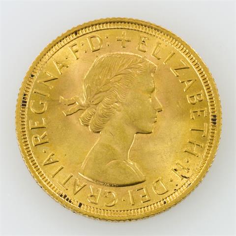 GB/Gold - 1 Britisches Pfund 1958,