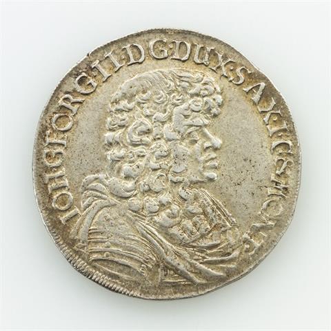 Sachsen - 2/3 Taler (Gulden)1676/CR, Johann Georg II., Kohl 226, Merseburger 1184,