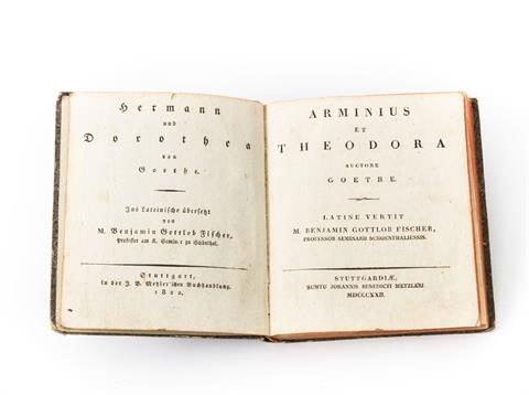 Historisches Buch, 19.Jh. - Goethe, Hermann und Dorothea. Arminius et Theodora, 1822. Lat.-dt.