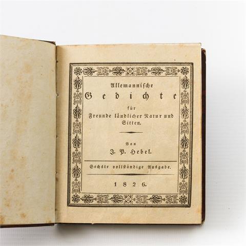 Historisches Buch, 19.Jh. - Johann P. Hebel, Allemannische Gedichte für Freunde ländlicher Natur und Sitten,