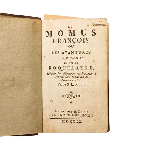 Historisches Buch, 18.Jh. - wohl Antoine LeRoy oder Francois A. Chevrier, Le Momus Francois