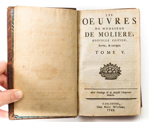 Historisches Buch, 18.Jh. - Les Oeuvres de Monsieur de Molière,