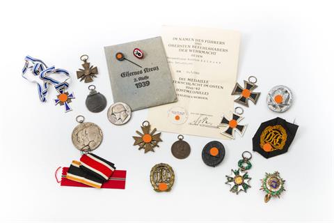 Teilnachlass Orden, Auszeichnungen, Medaillen III. Reich, Frankreich, Österreich -