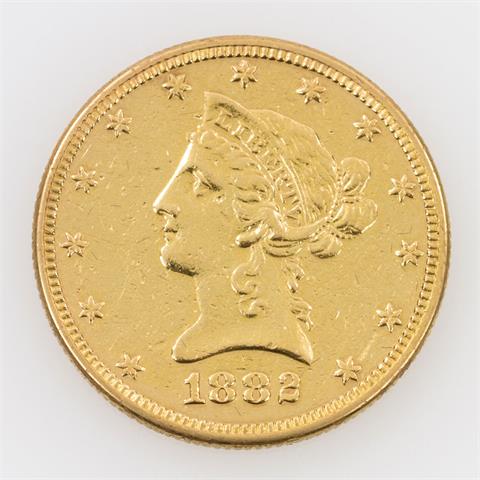USA/GOLD - 10 Dollars 1882 Liberty Head,
