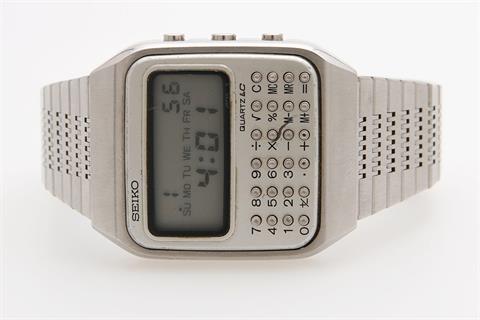 SEIKO Armbanduhr mit Taschenrechner, 1970er Jahre. Ref.: C 153-5007.