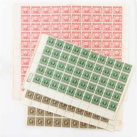 Briefmarken - Belgien. Bogenposten der Michel Nr. 159/61.
