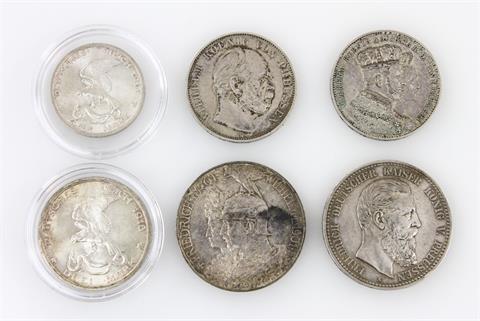 Preussen - Kleinkonvolut von 6 Münzen,