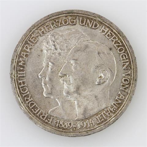Anhalt - 3 Mark 1914, Silberhochzeit,