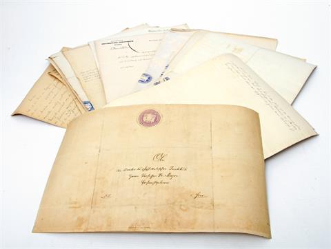 Dokumente der Universität Breslau, 19.Jh. - Korrespondenzen von Universitätsangestellten mit dem königlichen