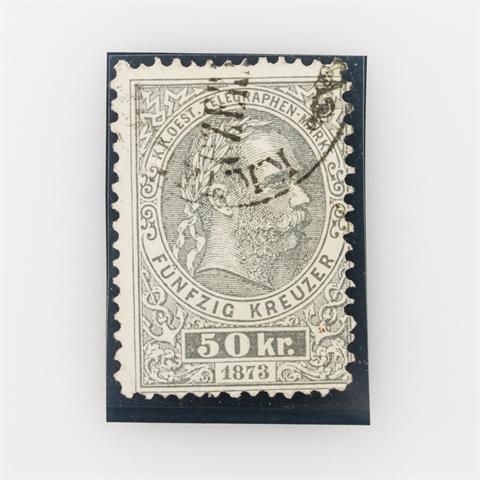 Österreich - Österreich Telegrafenmarke von 1873, Michel Nr. 6a, gestempelt.