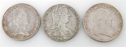 Habsburg - Maria Theresia/ Franz II., Konvolut Taler: