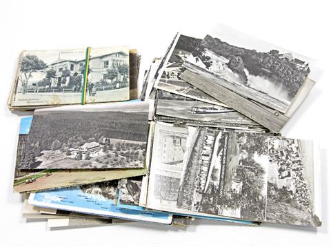 Konvolut historische Postkarten/Ansichtenkarten, zumeist Region Halle/Saale,