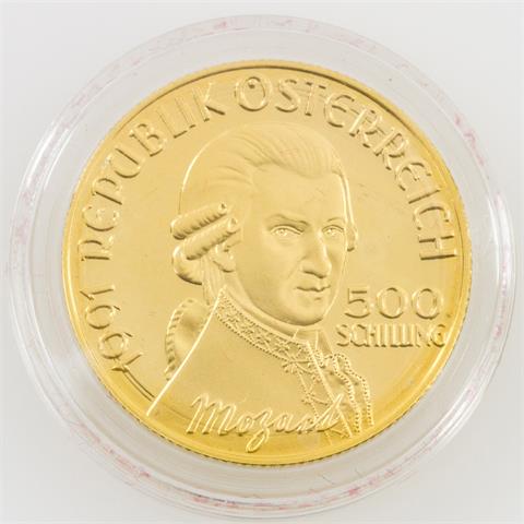 Österreich/GOLD - 500 Schilling 1991, Mozarts Don Giovanni,