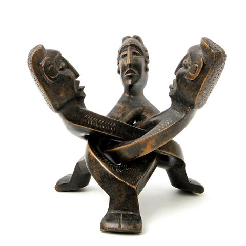 Figurengruppe aus Holz, AFRIKA, 20. Jh.
