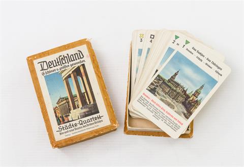 Kartenspiel, III. Reich - "Deutschland ist schöner und größer geworden. Städte-Quartett. Alte und neue Bauten des Dritten