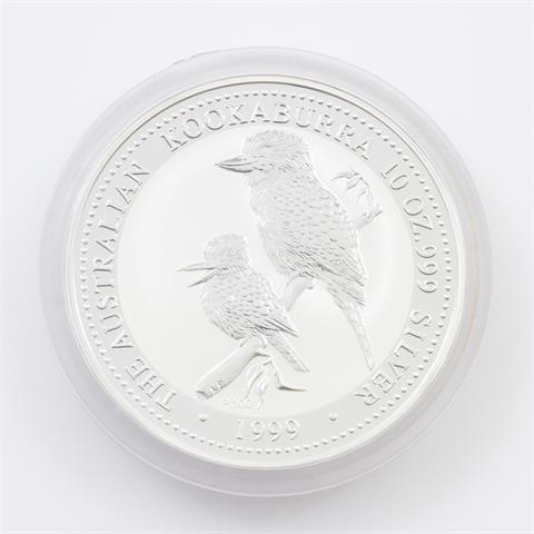 Australien/SILBER - 10 Unzen Kookaburra 1999, 10 Dollars,