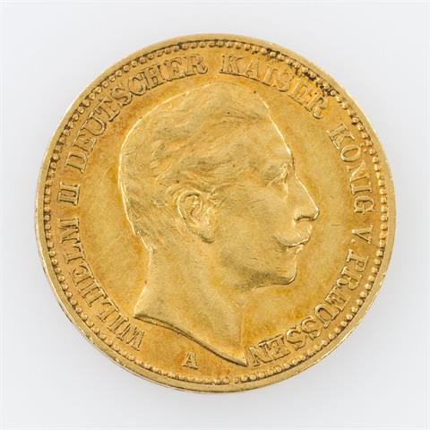 Preussen/GOLD - 20 Mark 1903/A, Wilhelm II., s.,