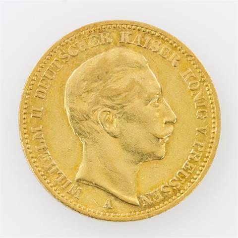 Preussen/GOLD - 20 Mark 1900/A, Wilhelm II., s.,