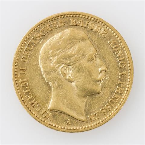 Preussen/GOLD - 20 Mark 1896 A, Wilhelm II.,