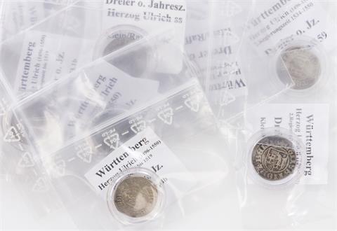 Württemberg/ Herzog Ulrich - Konvolut aus 10 frühneuzeitlichen Münzen,