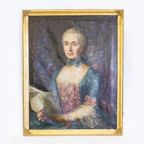 EMMANUEL JAKOB HANDMANN, 1763. Ehefrau des Schweizer (Waadtländer) Colonel (Oberst) de Chastellain,