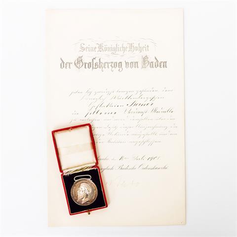 GROSSHERZOGTUM BADEN. Silberne Verdienst-Medaille Friedrich I. älteres Bild