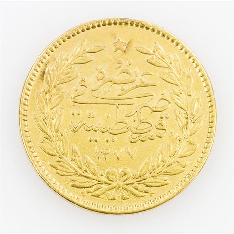 Türkei/Gold - 500 Piaster 1868/Konstantinopel,