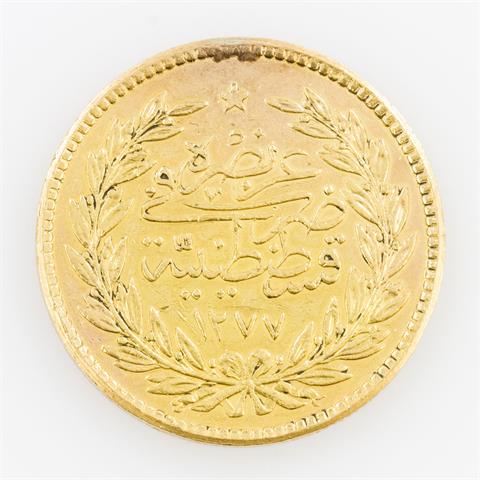 Türkei/Gold - 500 Piaster 1872/Konstantinopel,