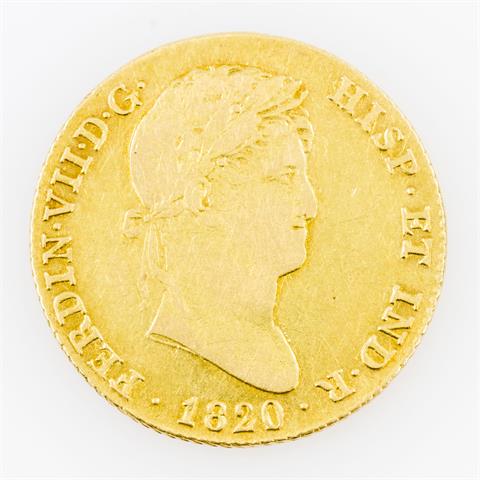 Spanien/Gold - 4 Escudos 1820, Ferdinand VII.,