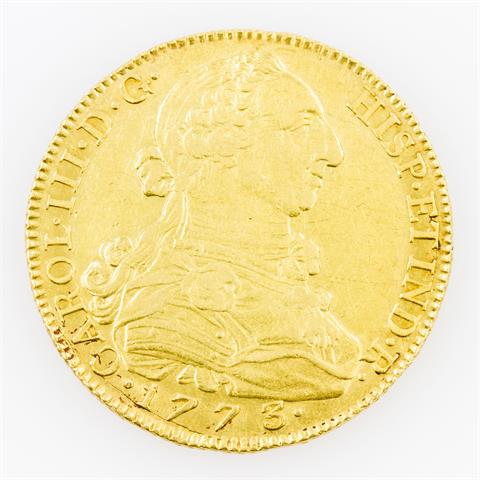 Spanien/Gold - 8 Escudos 1773, Karl III.,