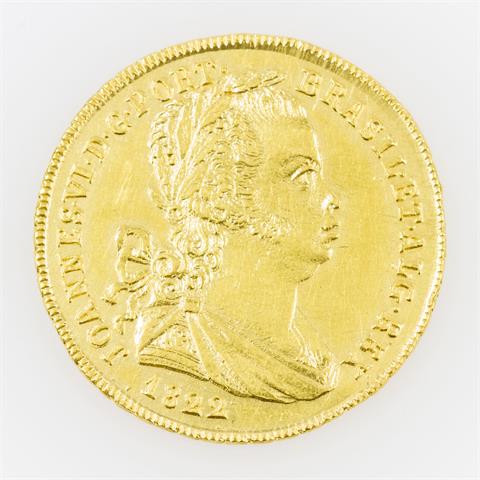 Portugal/Gold - 2 Escudos = 1/2 Peca (3200) 1822,