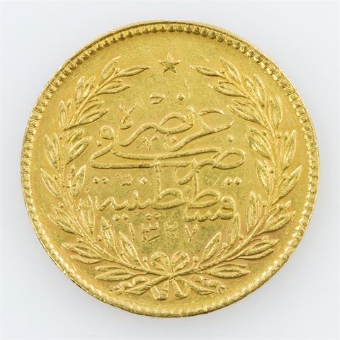 Ägypten/Gold - 500 Piaster 1917/1918, Muhammad V.,