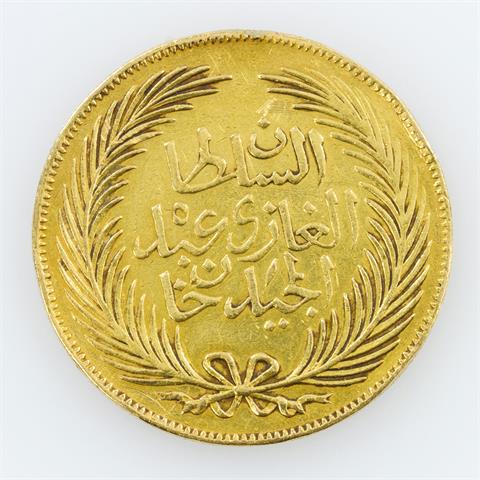 Tunesien (Tunis)/Gold - 100 Riyal (Piaster) 1859,