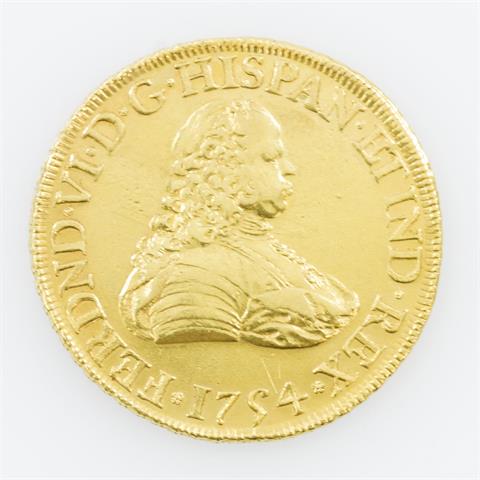 Mexico/ GOLD - 8 Escudos 1754 M.F., Mexico City,