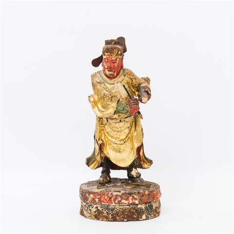 Daoistische Figur aus Holz. CHINA, wohl um 1800