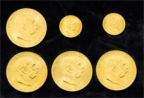 Österreich/GOLD - Konvolut: 4 x 100 Kronen 1915 NP