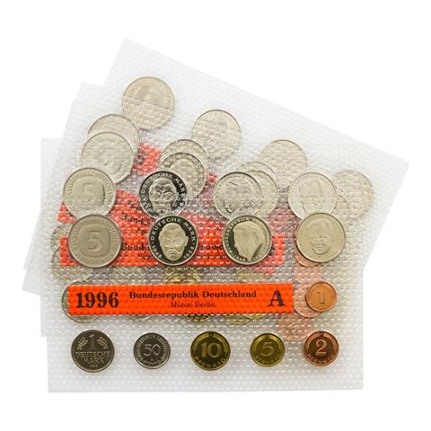 BRD - Kursmünzensätze 1996 /A/D/F/G/J,
