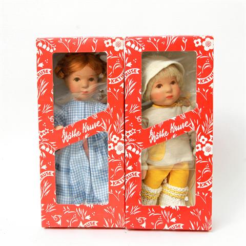 KÄTHE KRUSE zwei Puppen, wohl "Fritzl" und "Michaela", 20. Jh.,